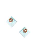 Topshop Jewel Resin Square Stud Earrings