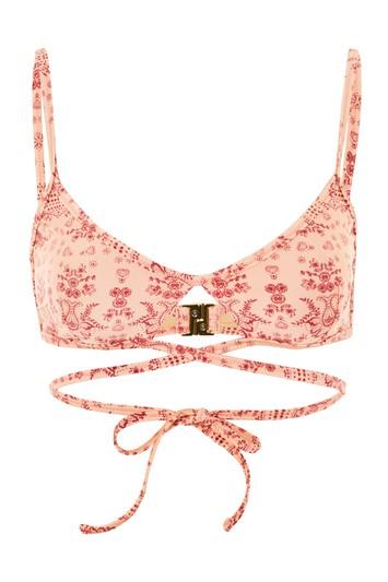 Topshop *wrap Bikini Top By Mink Pink