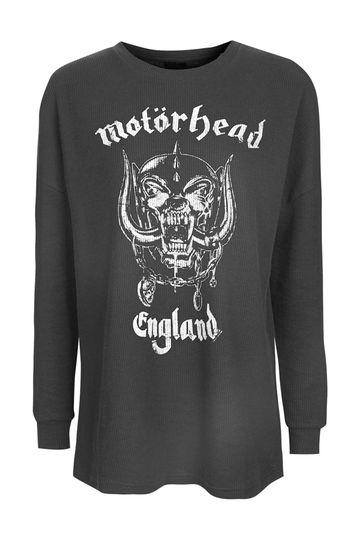 Topshop Motorhead Waffle Sweatshirt By And Finally