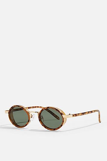 Topshop Selma Round Tortoiseshell Sunglasses