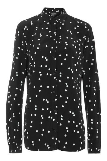 Topshop Tall Spot Classic Shirt