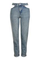 Topshop Moto Cut Out Pocket Mom Jeans