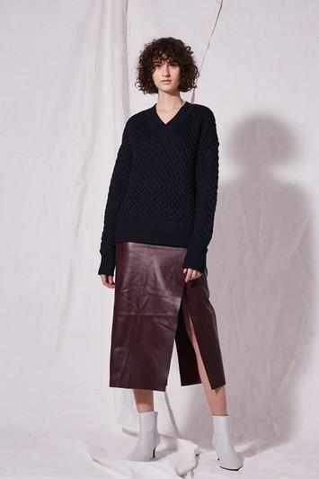 Topshop Bubble V-neck Sweater By Boutique