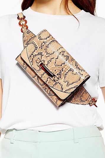 Topshop Darcy Snake Belt Bag