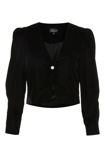 Topshop Velvet Crop Jacket