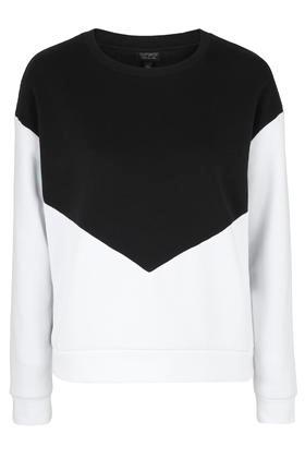 Topshop Mono Colour Block Sweatshirt