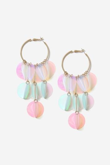 Topshop Sequin Hoop Drop Earrings