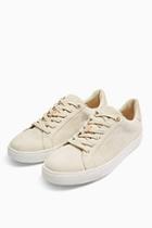 Topshop Cabo Taupe Lace Up Trainers
