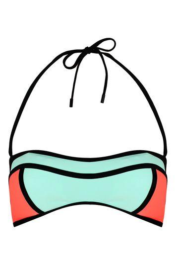 Topshop Colour Block Bikini Top