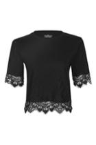 Topshop Tall Lace Petal T-shirt