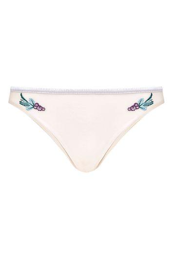 Topshop Bird Embroidered Knicker