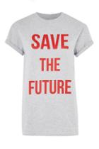Topshop Petite 'save The Future' Slogan T-shirt