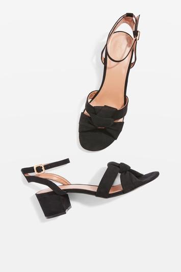 Topshop Dandy Black Two Part Sandals