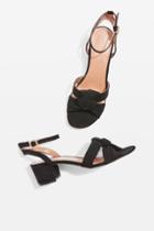 Topshop Dandy Black Two Part Sandals