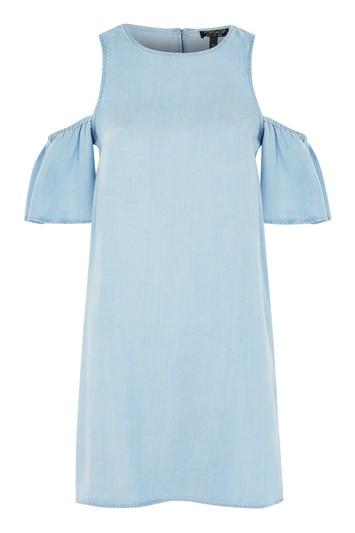 Topshop Moto Soft Cold Shoulder Dress