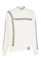 Topshop Tall Lace Up Sweat Top