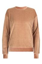 Topshop Neat Velvet Sweatshirt