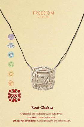 Topshop Root Chakra Ditsy Necklace