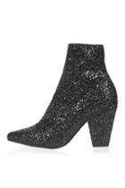 Topshop High Sequin Stretch Ankle Boots