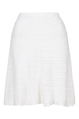 Topshop Petite Crochet Flippy Skirt