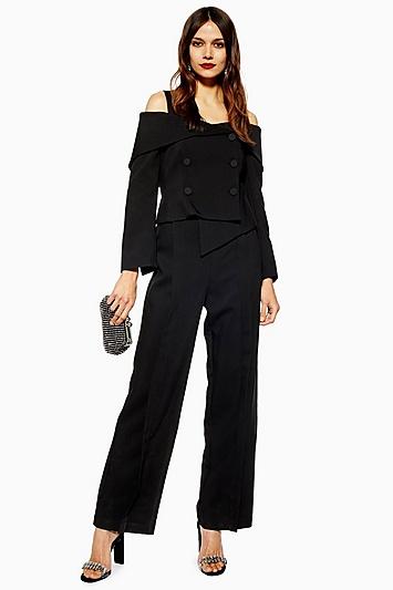 Topshop Off Shoulder Jumpsuit