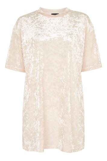 Topshop Velvet Boyfriend T-shirt Tunic