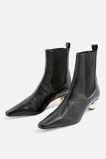 Topshop Sculptured Heel Ankle Boots