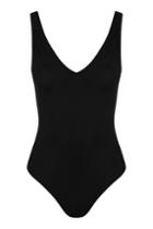 Topshop Plunge Neck Swimsuit