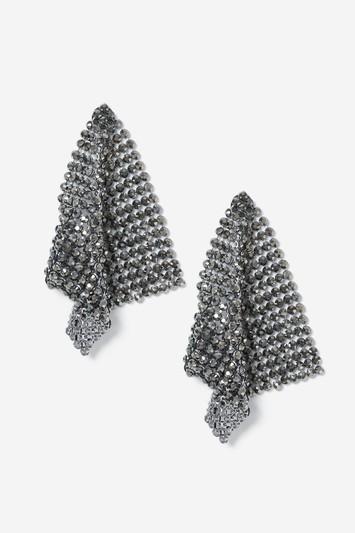 Topshop Chainmail Stone Earrings