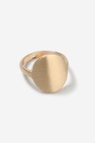 Topshop Brushed Oval Ring