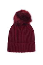 Topshop Burgundy Tonal Pom Beanie Hat