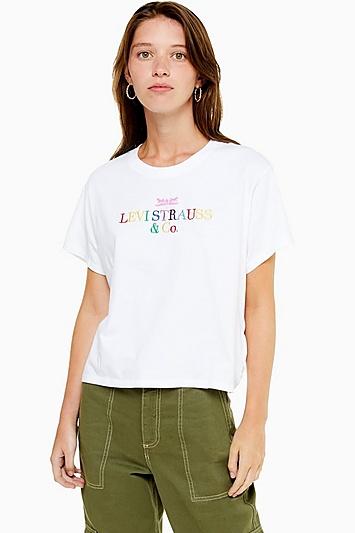 Levi's White Graphic Varsity T-shirt By Levi's