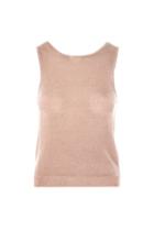 Topshop Petite Metal Yarn V-back Crop Top