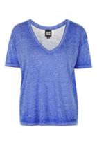 Topshop Oversized V Neck Tee By Ivy Park