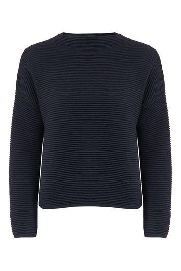 Topshop Horizontal Rib Sweatshirt