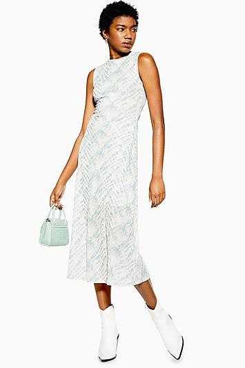 Topshop Petite Tie Dye Sleeveless Dress