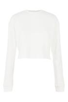 Topshop Cropped Sweat Top