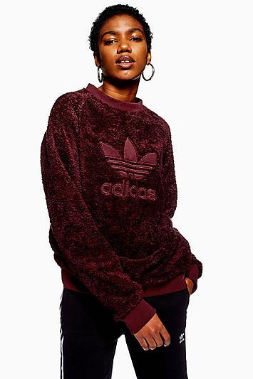 Topshop Sherpa Sweatshirt By Adidas