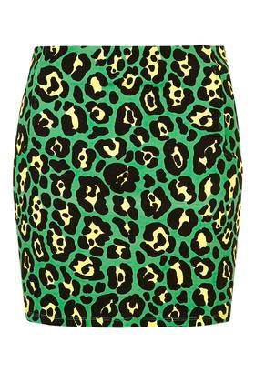 Topshop Rio Leopard Print Mini Skirt