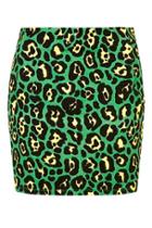 Topshop Rio Leopard Print Mini Skirt