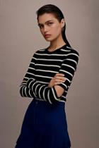 Topshop *stripe Cut-out Jumper By Boutique