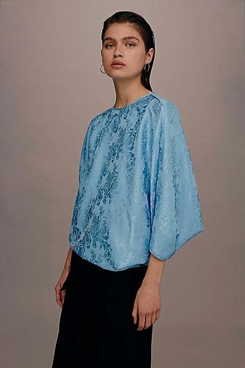 Topshop *jacquard Batwing Top By Boutique