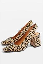 Topshop Gainor Leopard Print Slingback Shoes