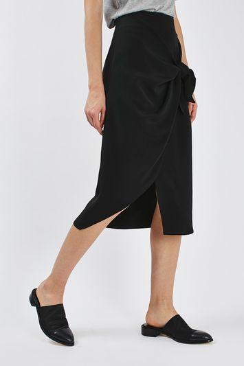 Topshop Tie Front Skirt By Boutique