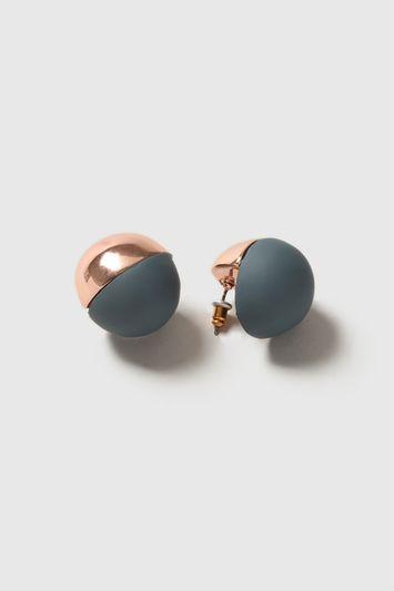 Topshop Half Rubber Ball Earrings