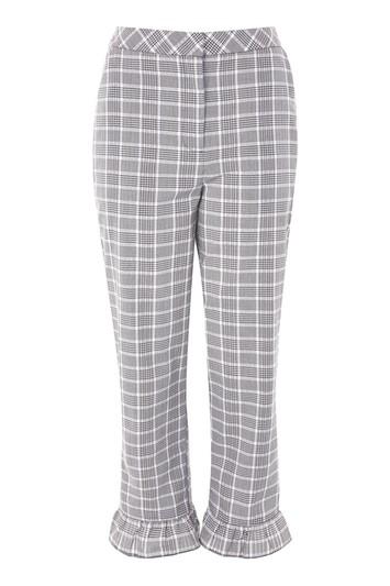 Topshop Slim Fit Check Trousers