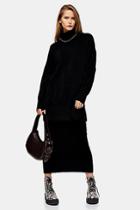 Topshop Knitted Chenille Oversized Longline Jumper