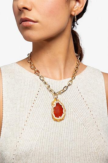 Topshop *agate Slice Necklace