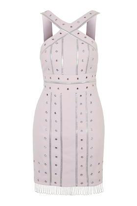 Topshop Strappy Fringed Dress