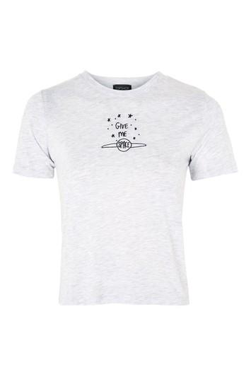 Topshop 'give Me Space' Slogan T-shirt